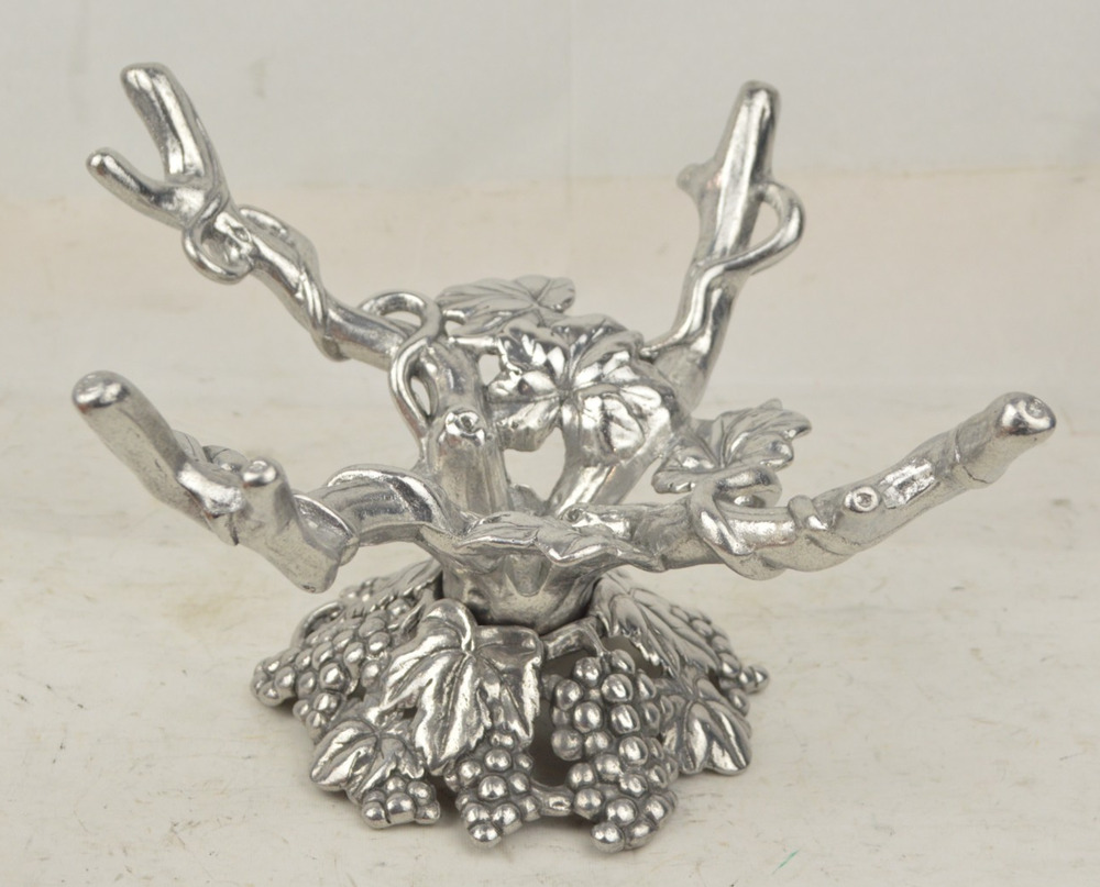 Vintage Arthur Court Aluminum Grape Grapevine Bowl Holder Stand Replacement